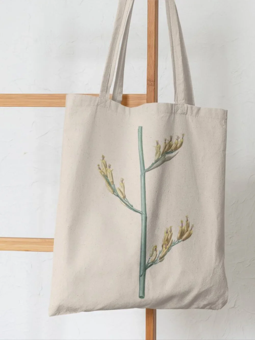 New Zealand Flax Vintage Floral Print Graphic Canvas Tote Bag